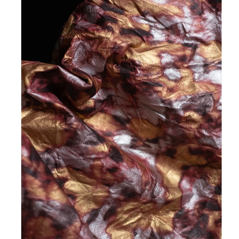 クリエイティブなレザーファブリックプリーツグラデーションDI - Sewing Textile Art のレビューと価格