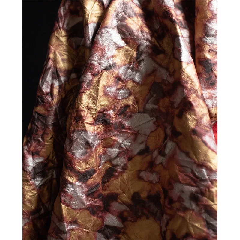 クリエイティブなレザーファブリックプリーツグラデーションDI - Sewing Textile Art のレビューと価格