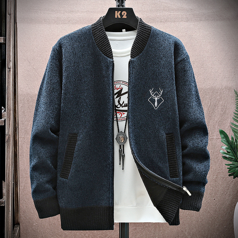 メンズカーディガンニットセーターコート2025秋冬韓国風フリ - Sewing Jackets のレビューと価格