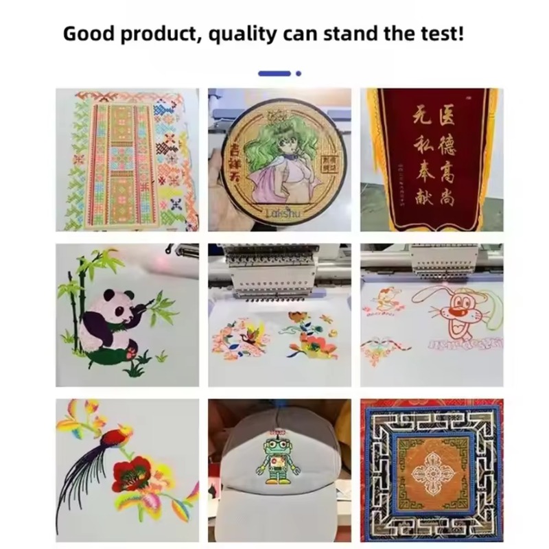 コンピュータ制御9針1200RPM刺繍ミシン、静音モーター搭 - Sewing Machine In Textile のレビューと価格