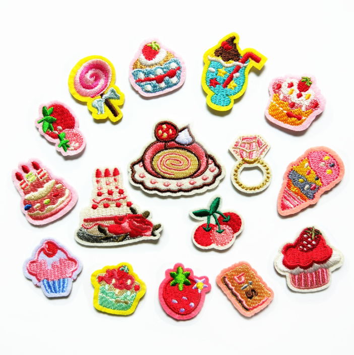 10個入り フルーツケーキ 刺繍ワッペン アイロン接着/縫い - Sewing Id のレビューと価格