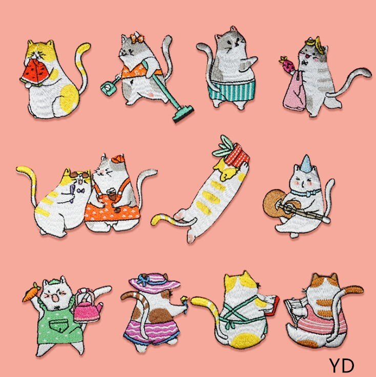 新入荷 10枚 動物刺繍ワッペン アイロン接着/縫い付け ジ - Sewing Id のレビューと価格